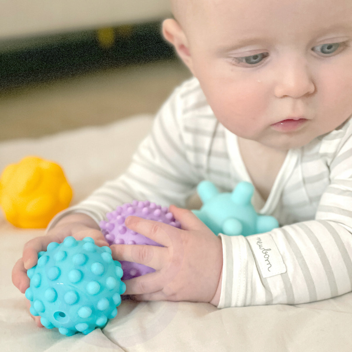 WOOPIE BABY Sensory Blocks for Squeezing 6 el. Kid's age 6＋ months