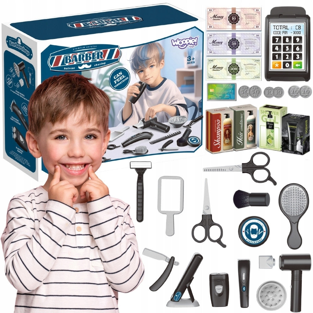 WOOPIE Barber Hairdressing Set for Children Salon Styling 24el.