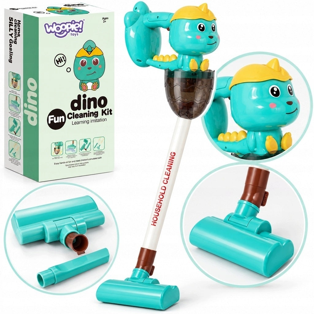 WOOPIE DINO 75CM TOY VACUUM CLEANER 3IN1 SUCTION LIGHT SOUND