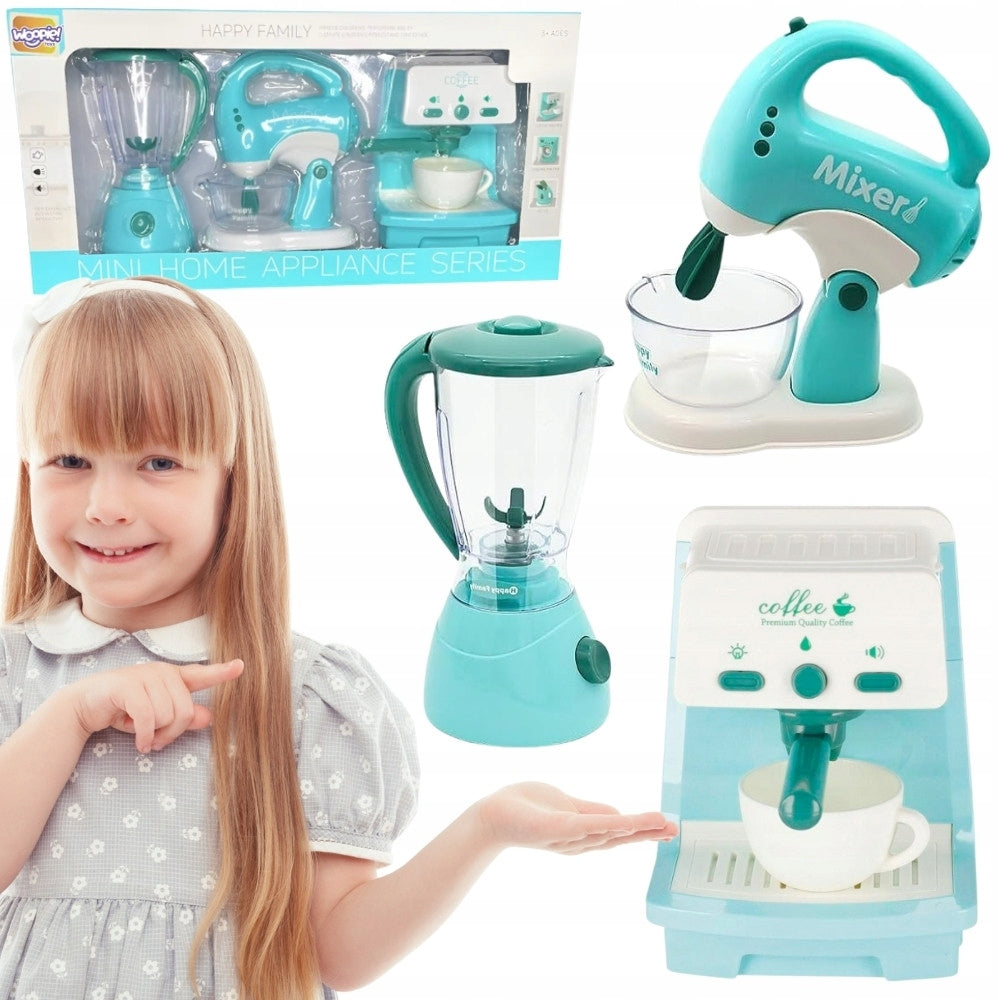 WOOPIE Household Appliances Set 3in1 Express Mixer Blender Light Effects