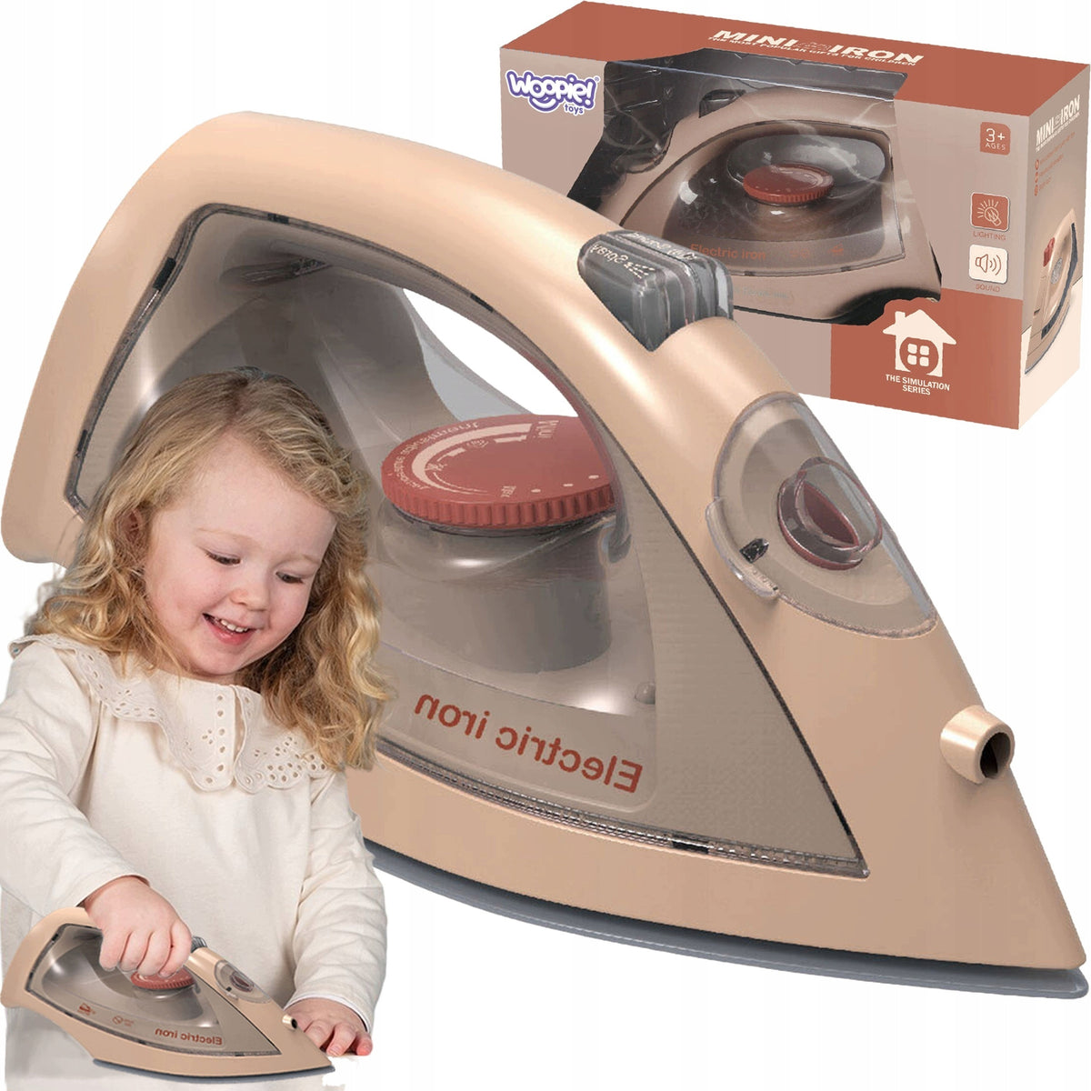 WOOPIE IRON TOY WITH LED SPRAYER SOUNDS FOR CHILDREN FROM 3 YEARS Packaging status original