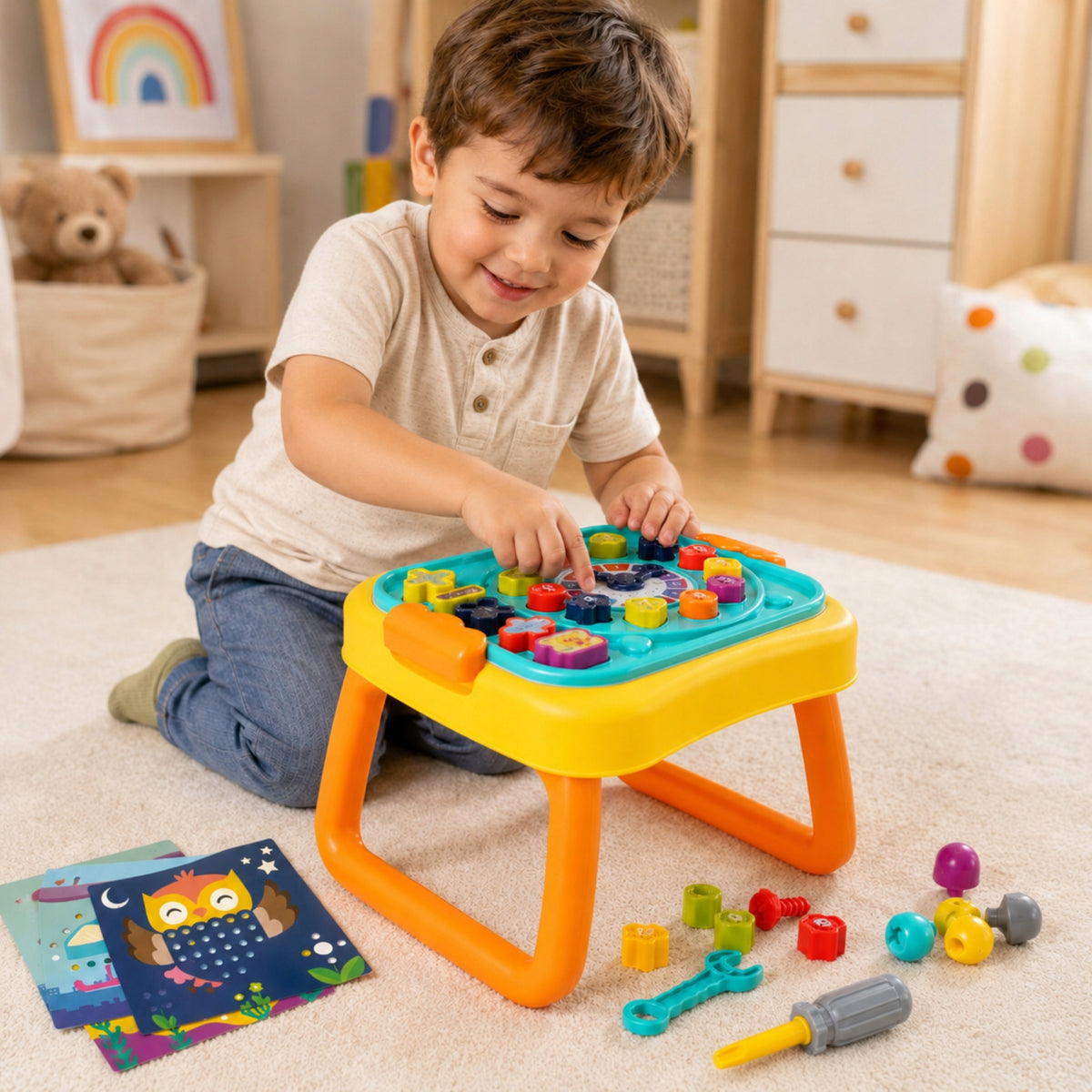WOOPIE Interactive Educational Table Workshop and 3in1 Board Brand Woopie
