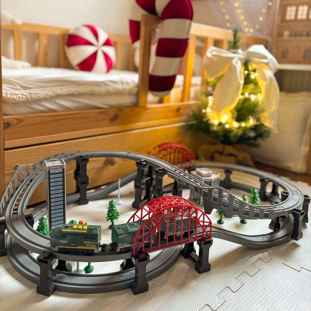 WOOPIE Modern Electric Queue Track XXL Locomotive Cargo Set 128 e Brand Woopie