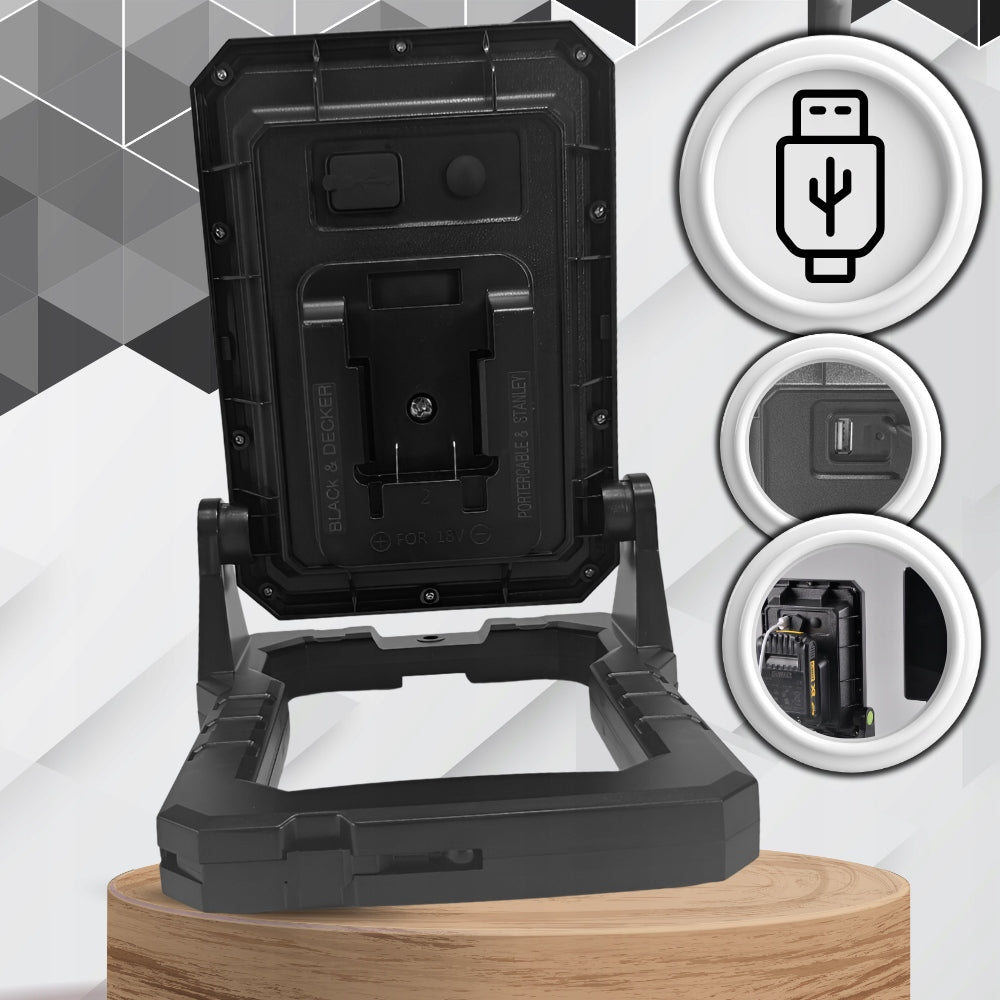 WORKING LAMP HALOGEN LED FOR BOSCH WITH USB 6500K PORTABLE CONSTRUCTION STRONG Color temperature 6500 K