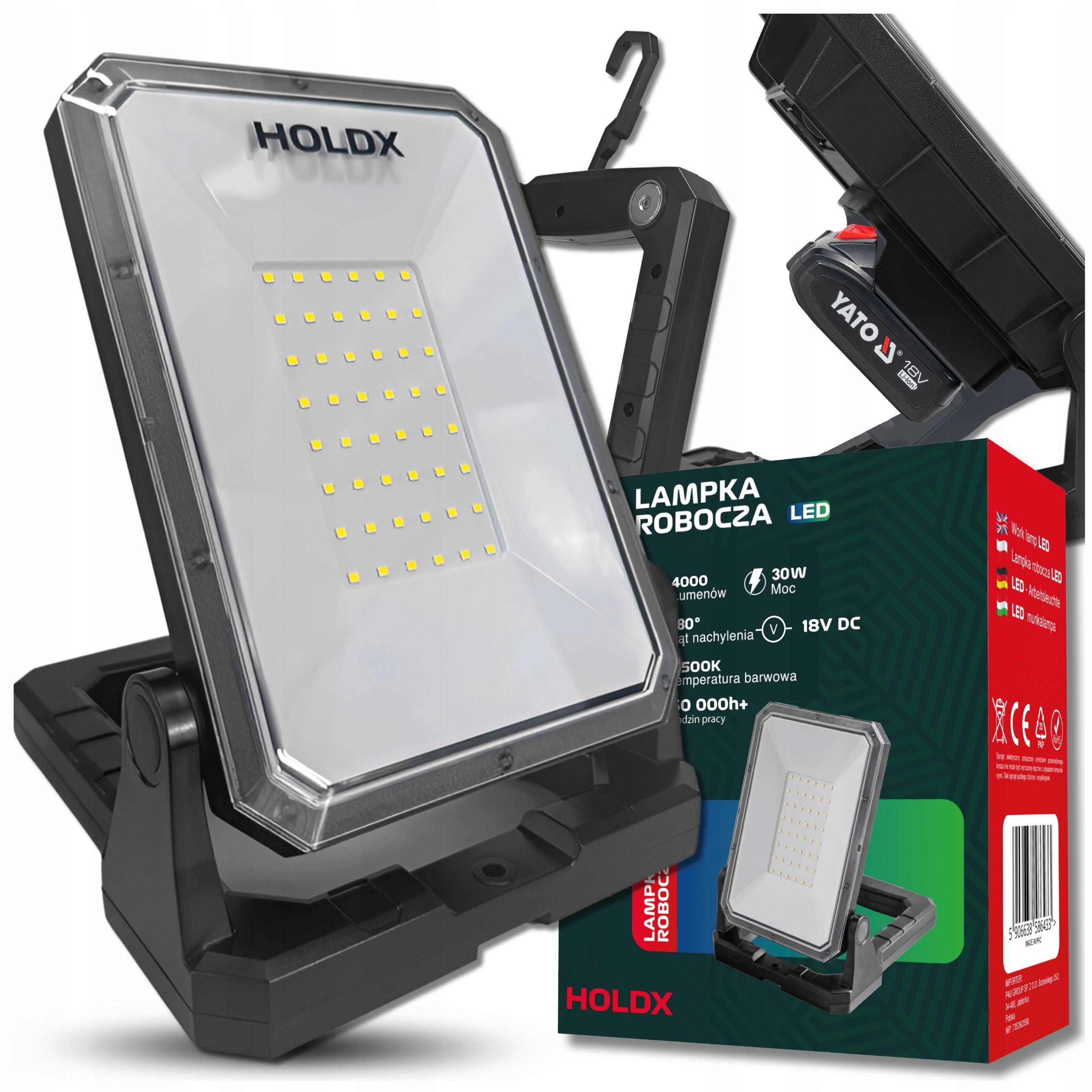 WORKING LAMP HALOGEN LED FOR YATO WITH USB 6500K PORTABLE CONSTRUCTION STRONG