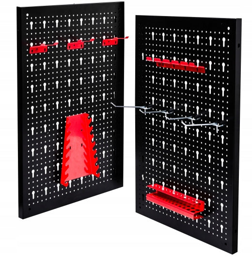 WORKSHOP BOARD METAL TOOL WALL 10 HOOKS 40X60X2 2 PIECES