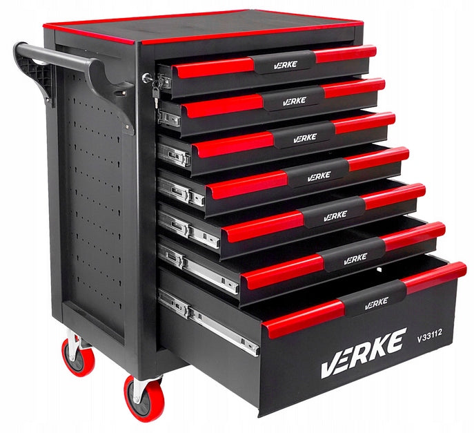 WORKSHOP CABINET SERVICE TOOL CART FOR TOOLS EMPTY 7 DRAWERS Brand Verke