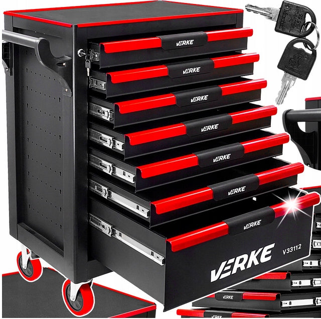 WORKSHOP CABINET SERVICE TOOL CART FOR TOOLS EMPTY 7 DRAWERS