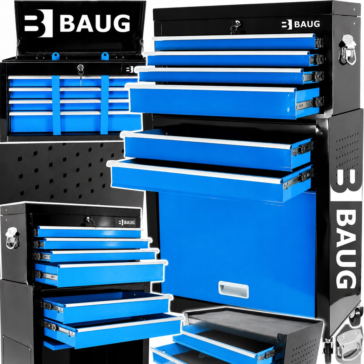 WORKSHOP CABINET SERVICE TOOL TROLLEY FOR TOOLS WITH EXTENSION