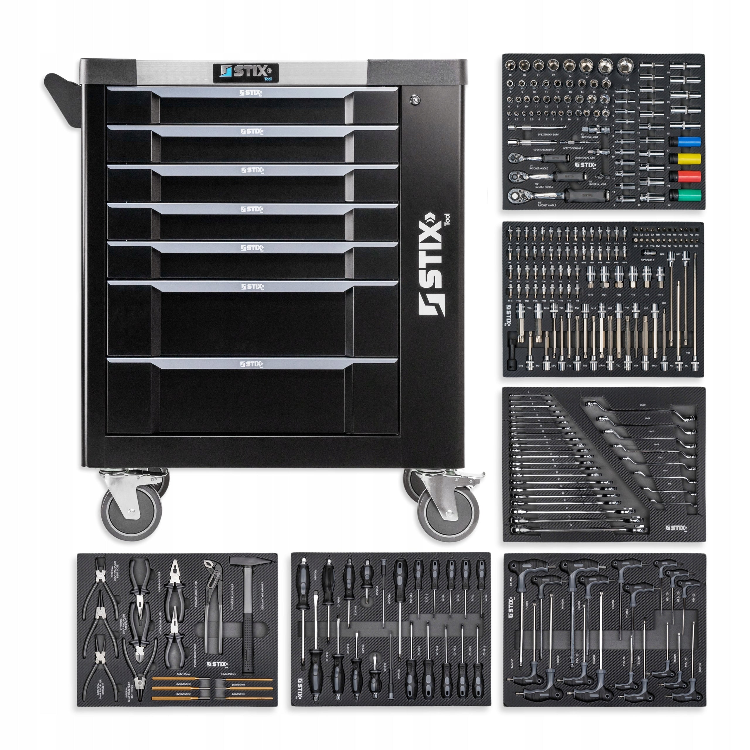 WORKSHOP CABINET SERVICE TOOLS PREMIUM EL-267 7 DRAWERS