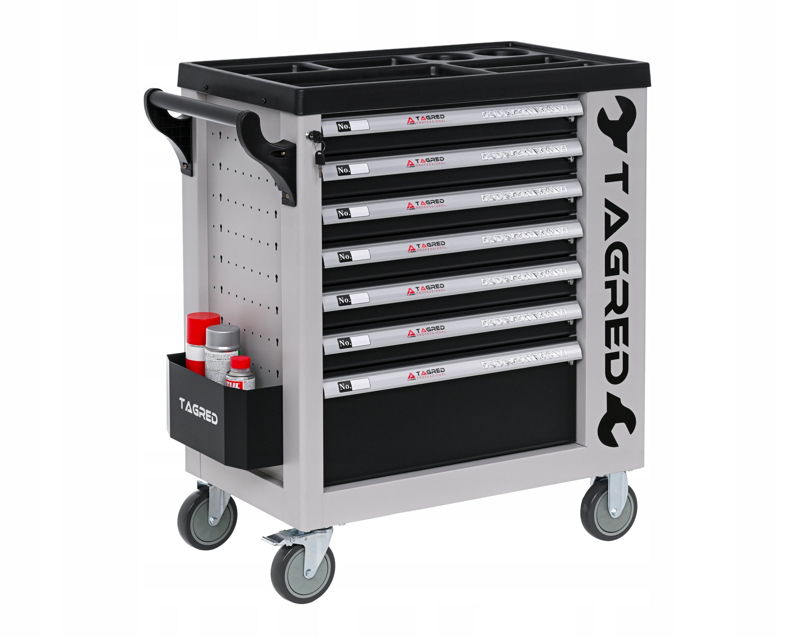 WORKSHOP CABINET TOOL TROLLEY TAGRED PREMIUM TOOLS SET 251-EL Brand Tagred