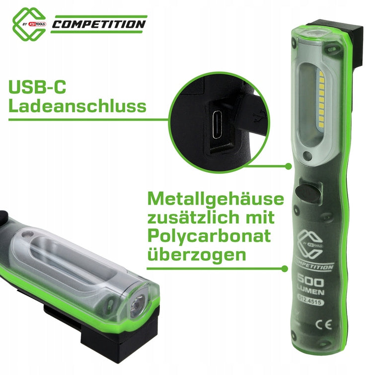 WORKSHOP LAMP LED COB 500LM AKU KSTOOLS 512.4515 IP54 COMPETITION LED Color black