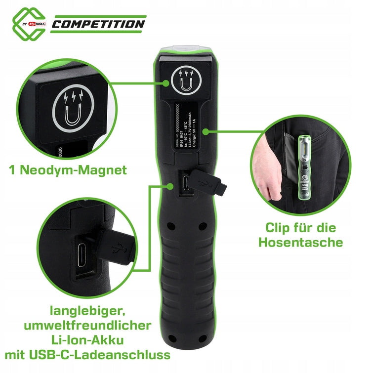 WORKSHOP LAMP LED COB 500LM AKU KSTOOLS 512.4515 IP54 COMPETITION LED Rated power 2 W