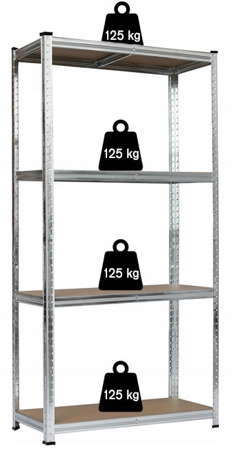 WORKSHOP METAL SHELVING SOLID 174x80x40cm 4 Shelves 500kg Manufacturer code KLT40C-4L