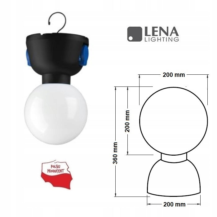 WORKSHOP PAINTING FIXTURE 2SOCKETS 5M IP54 LENA Packaging status original