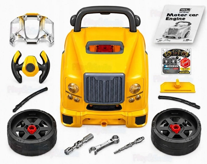 WORKSHOP SET MECHANIC SMALL DIY SCHOOL BUS Brand Play&Smile