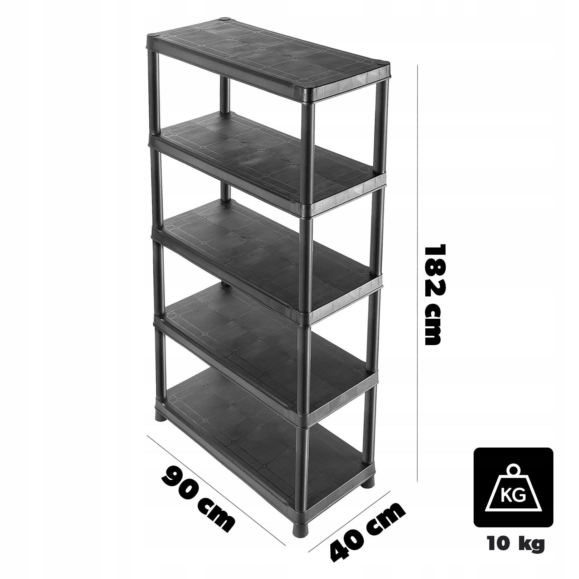 WORKSHOP SHELVING UNIT PLASTIC 182x90x40 cm 5 SHELVES 250 kg KETER Manufacturer code 007954
