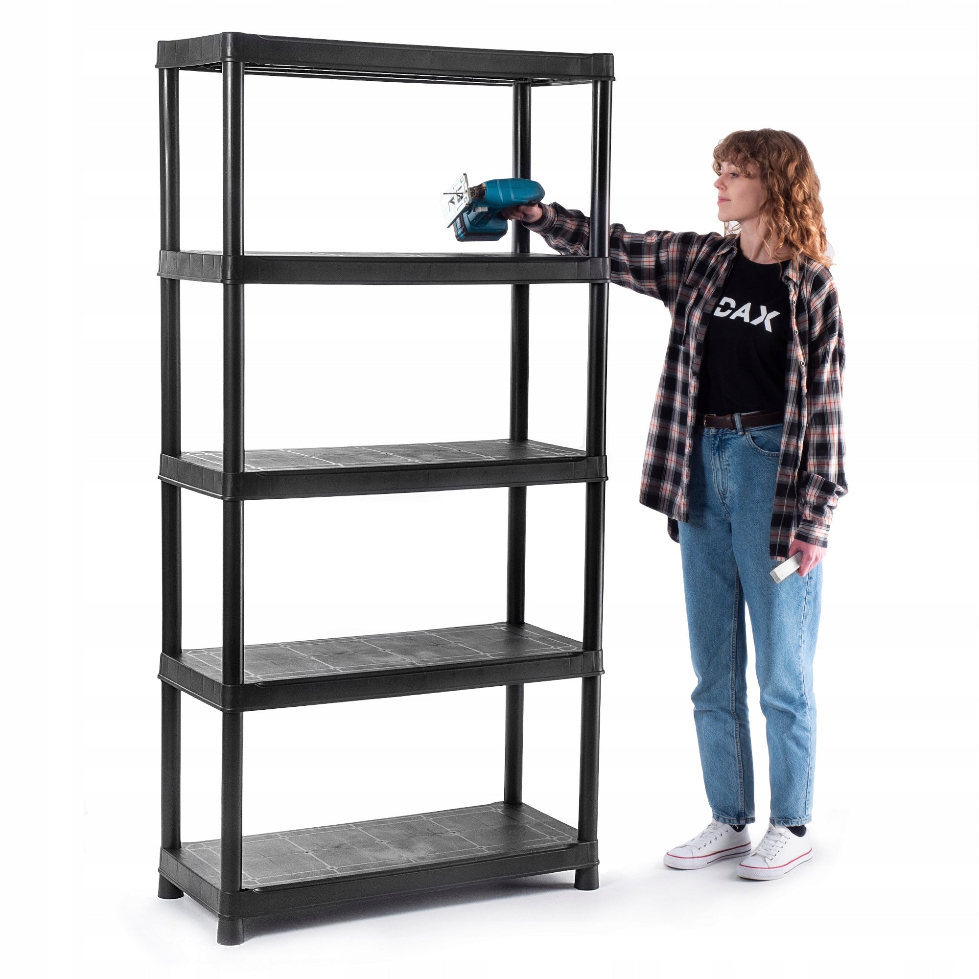 WORKSHOP SHELVING UNIT PLASTIC 182x90x40 cm 5 SHELVES 250 kg KETER Packaging status original