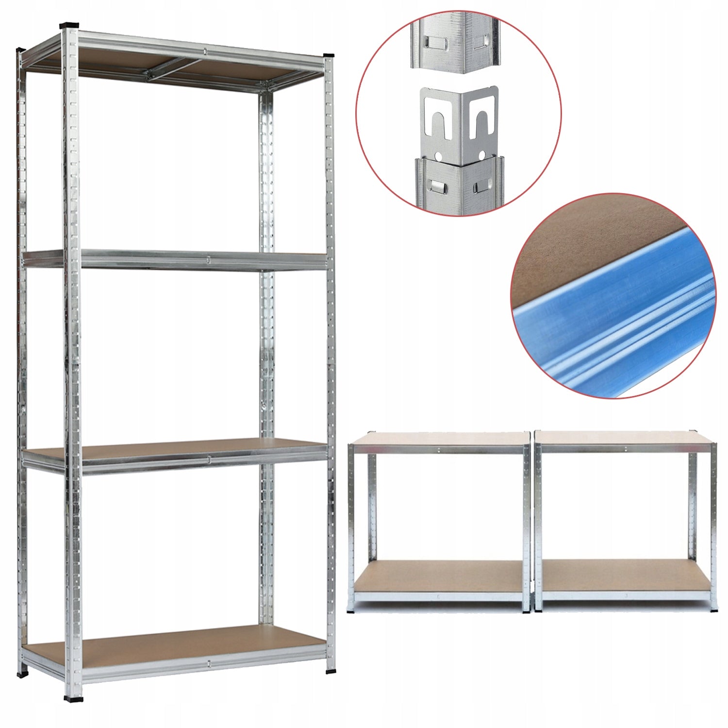 WORKSHOP STORAGE RACK FOR BASEMENT GARAGE 180x90x40 4 SHELVES 600KG Packaging status original