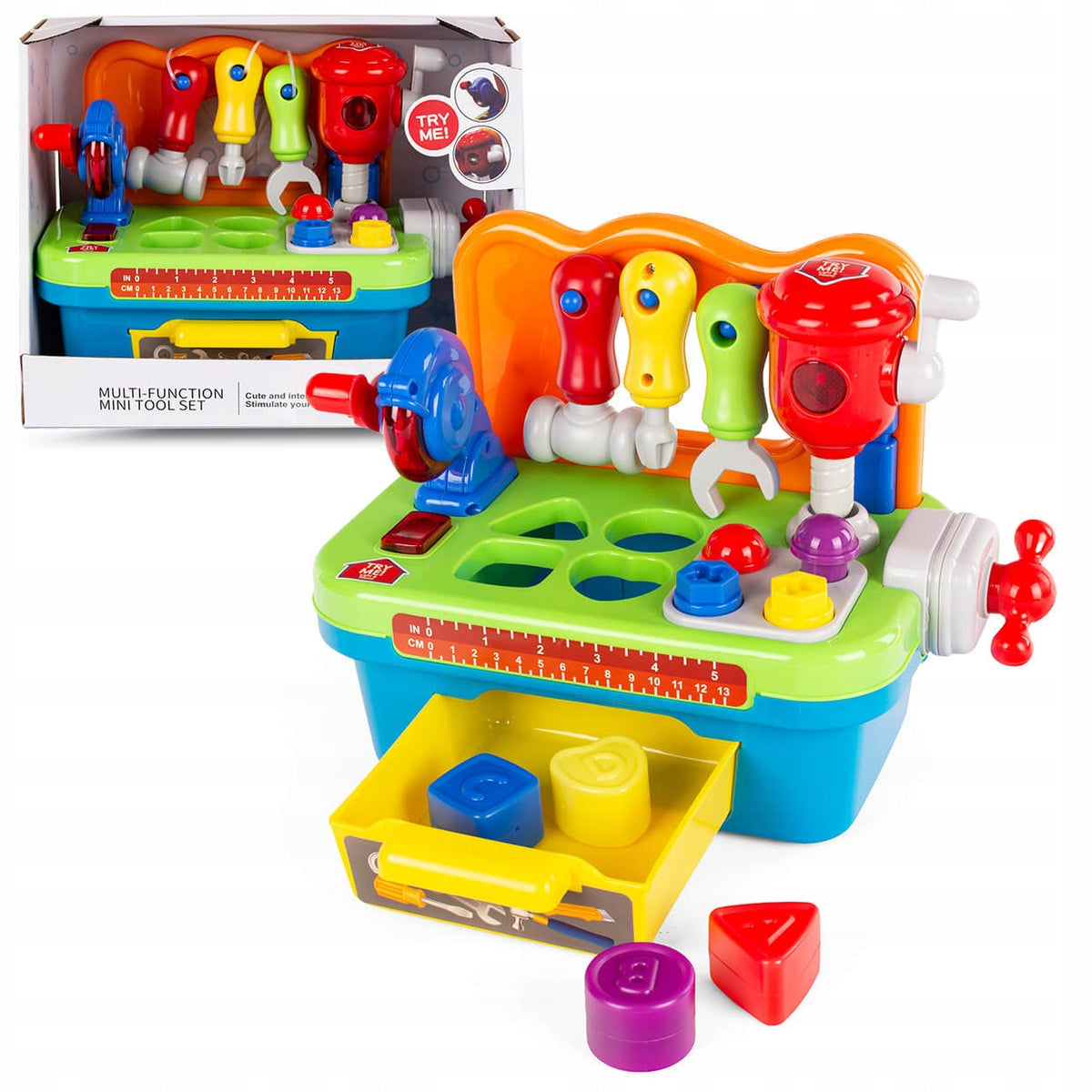 WORKSHOP WITH TOOLS FOR TODDLER TOY INTERACTIVE SORTER SOUNDS 18M+