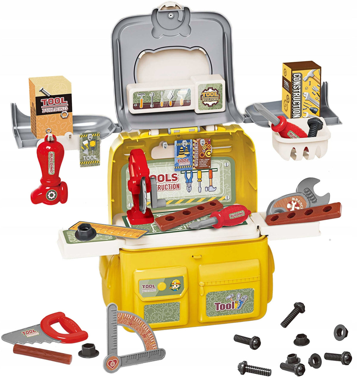 WORKSHOP WITH TOOLS TOOL SET 43 el. Color yellow