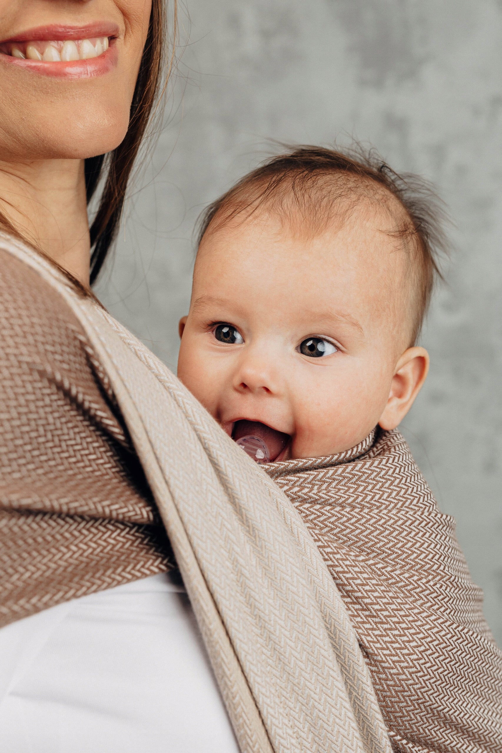 WOVEN SCARF LENNYLAMB HERRINGBONE BABY CAFE LATE 4.6m Brand Lennylamb