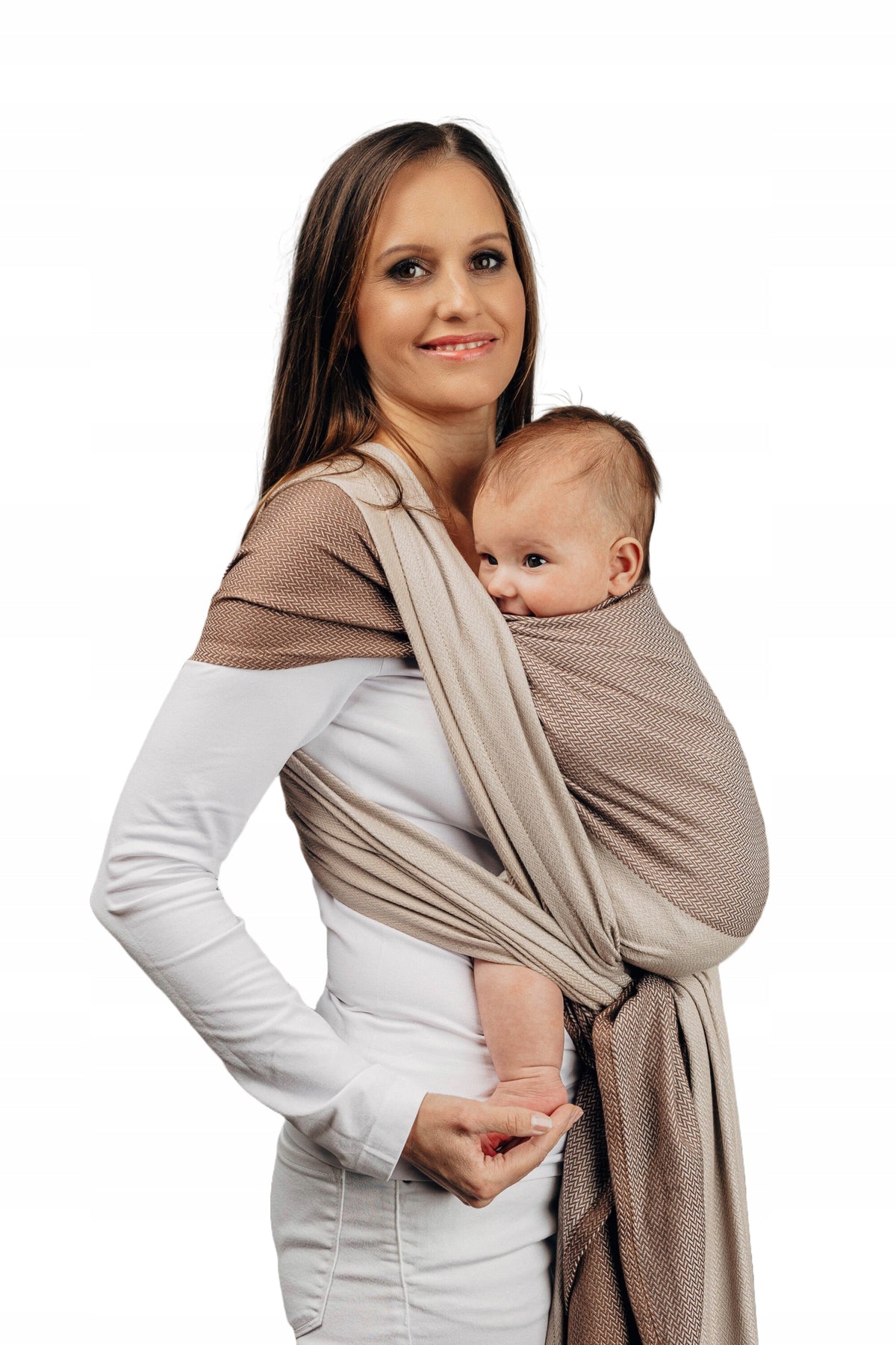 WOVEN SCARF LENNYLAMB HERRINGBONE BABY CAFE LATE 4.6m