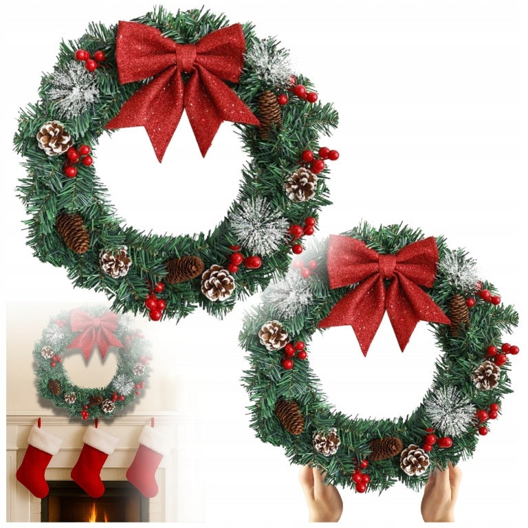 WREATH CHRISTMAS WREATH FOR DOOR DECORATION WREATH DECORATION CHRISTMAS WZ2 40CM