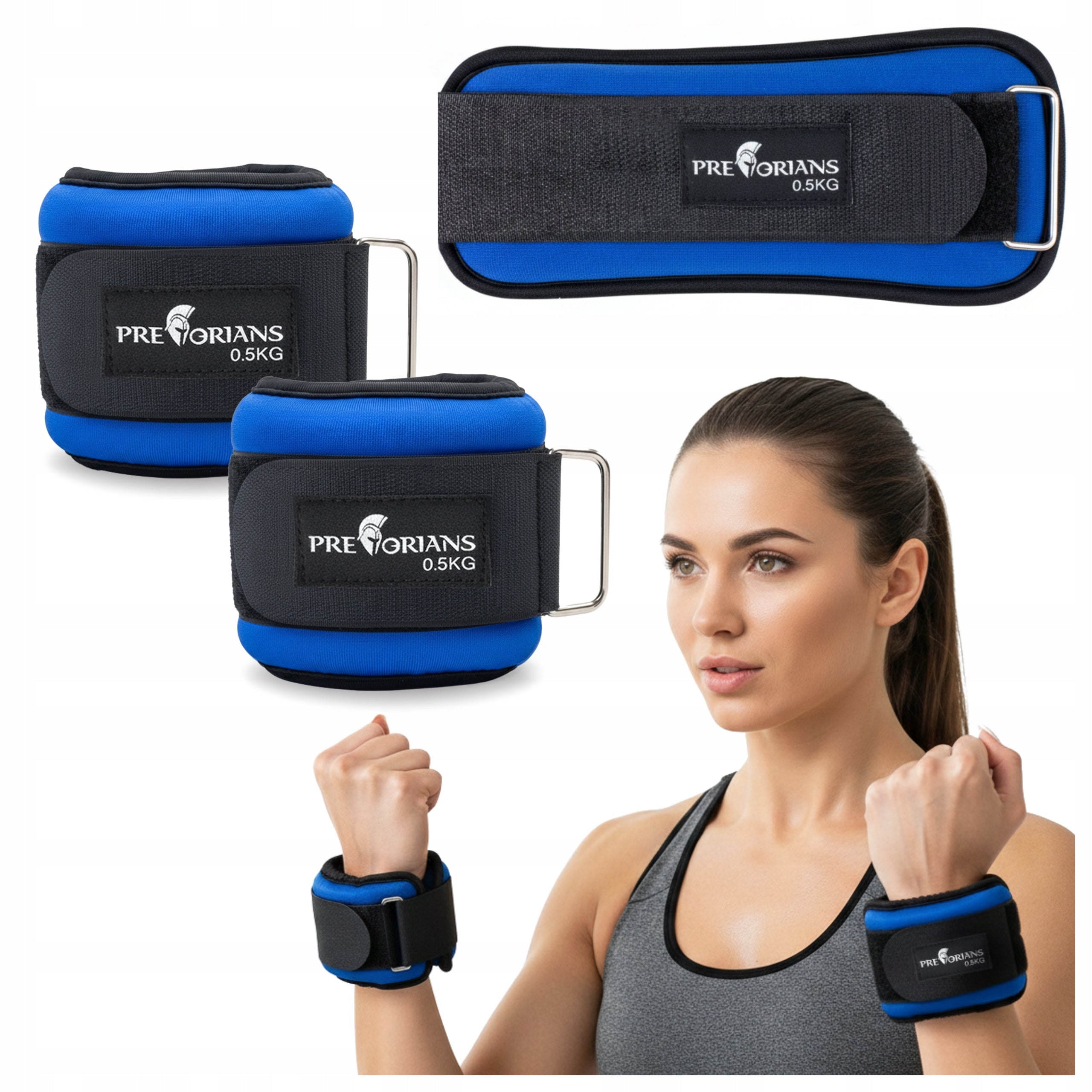 WRIST WEIGHTS ANKLES LEGS ADJUSTABLE EXERCISE SET 2x0,5kg