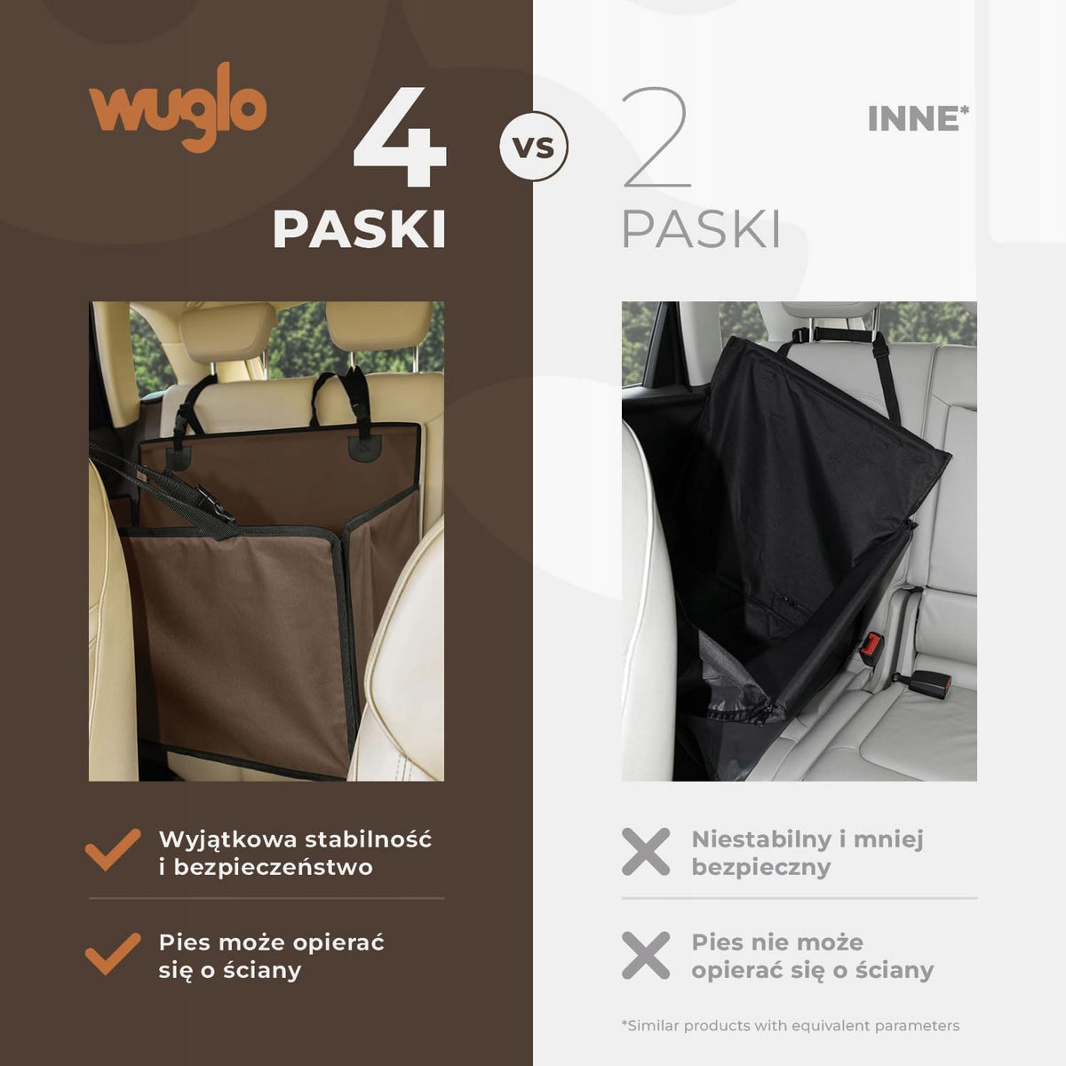 WUGLO ADJUSTABLE WATERPROOF DOG SEATS FOR CAR SIZE L Brand no brand