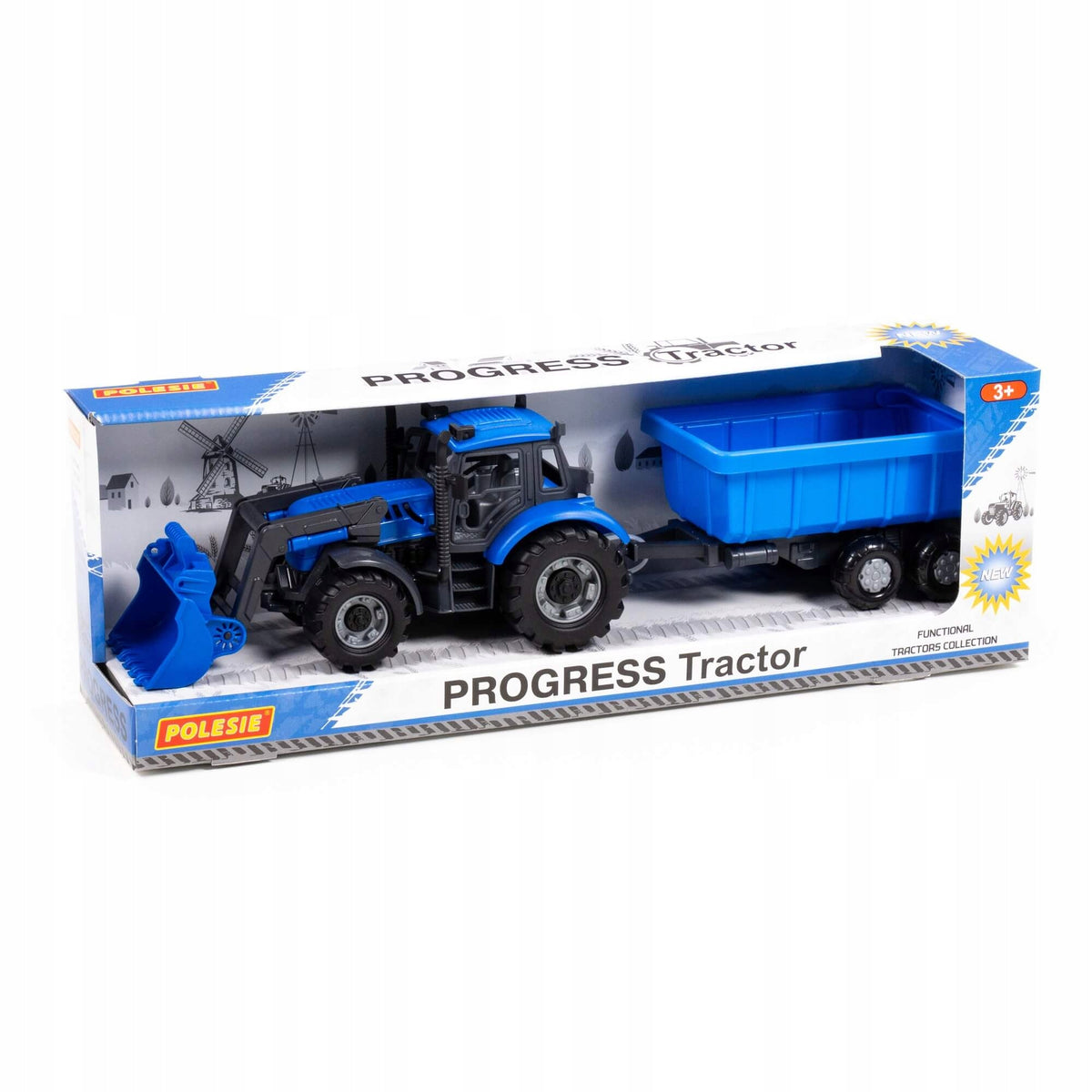 Wader Tractor-loader "Progress" with trailer-tipper Blue