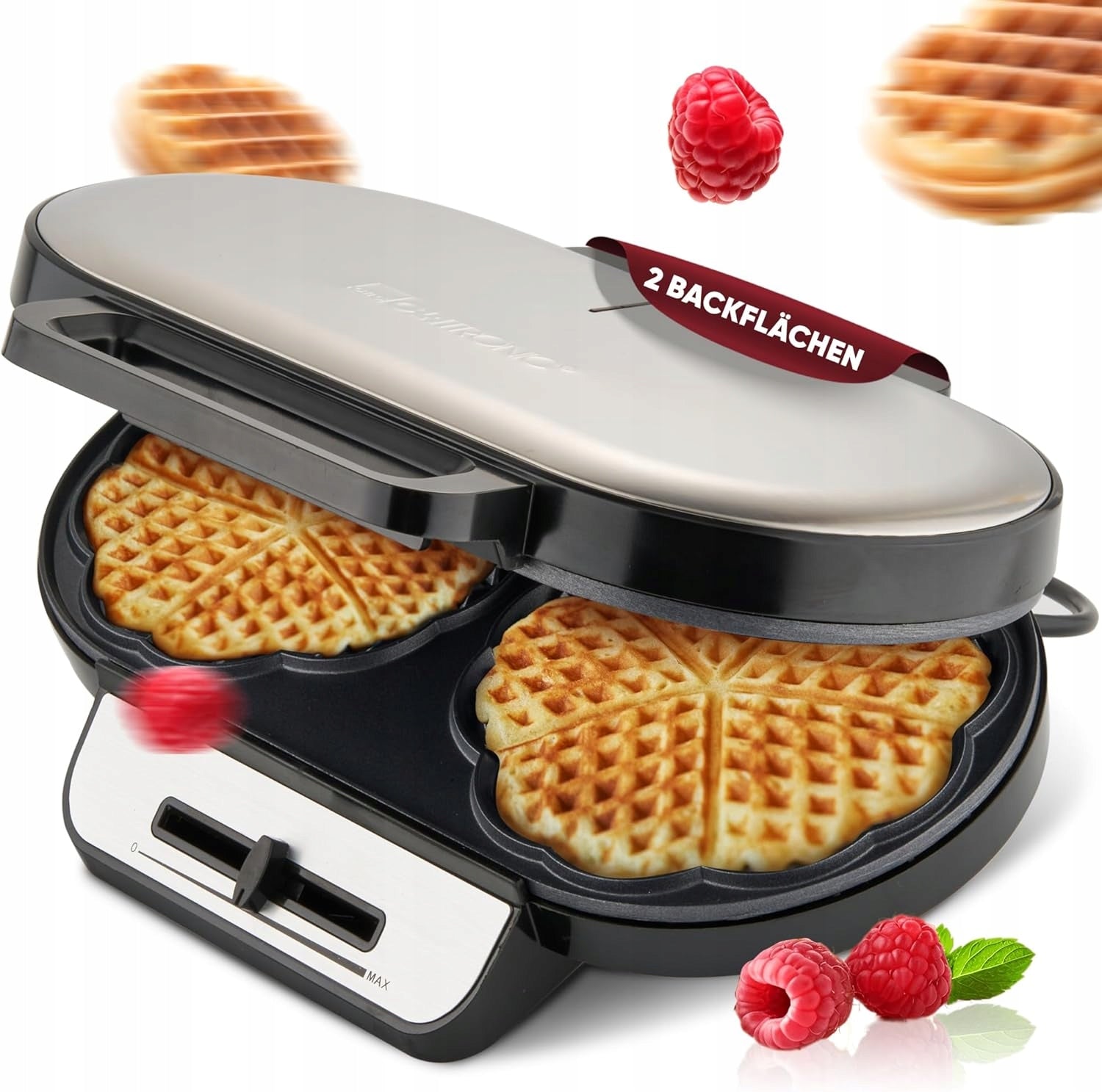 Waffle Iron Clatronic 263934 1200 W silver/grey Packaging status original