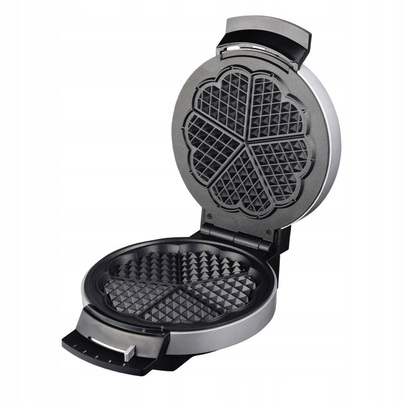 Waffle Iron Heart Maker Zyle 1000W Double Coating Adjustment Packaging status original