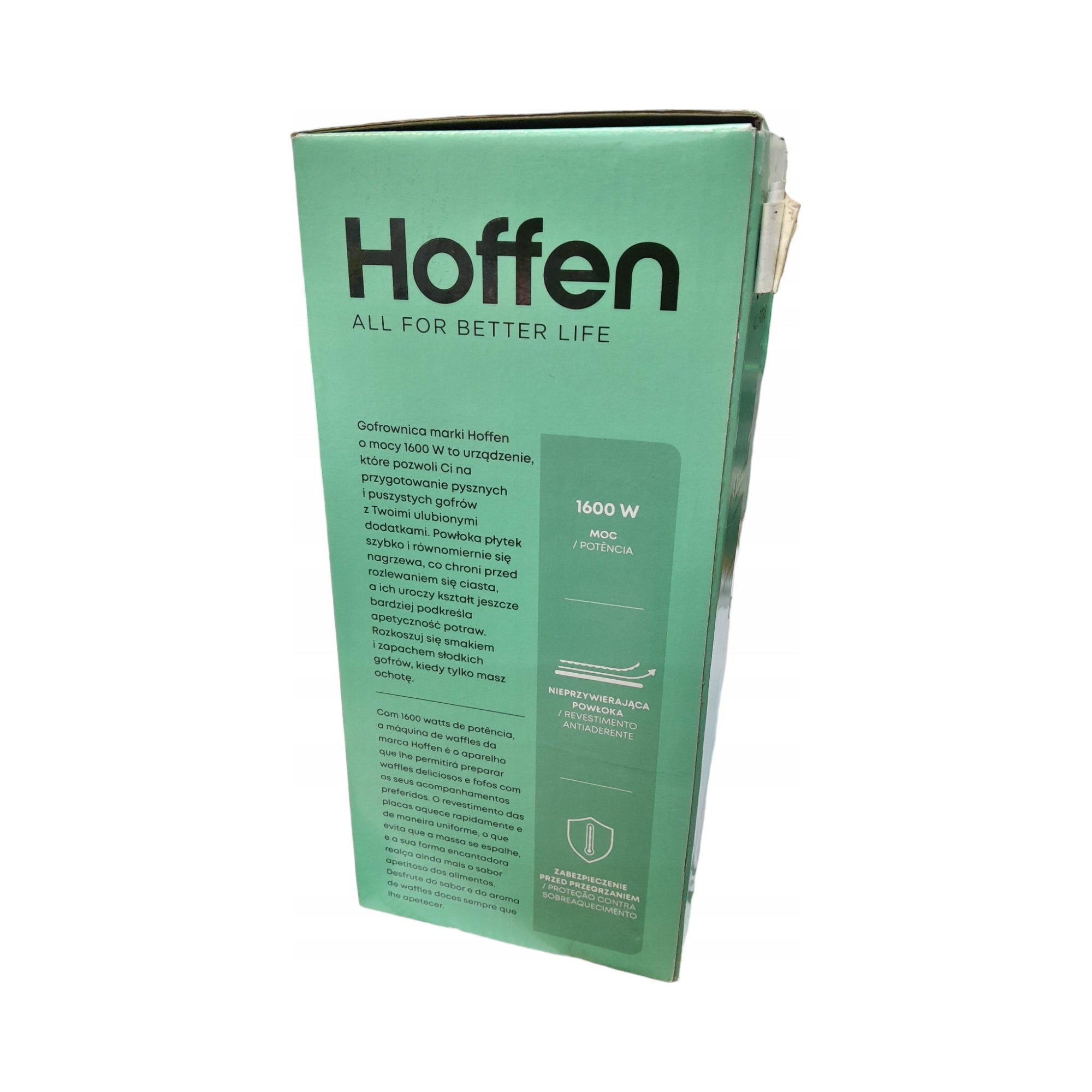 Waffle Iron Hoffen WM-4356 1600 W silver/grey Manufacturer code wm-4356