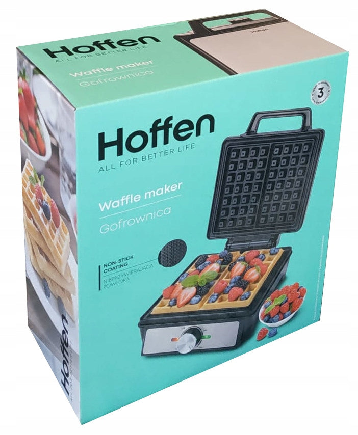 Waffle Iron Hoffen WM-6012 1600 W black
