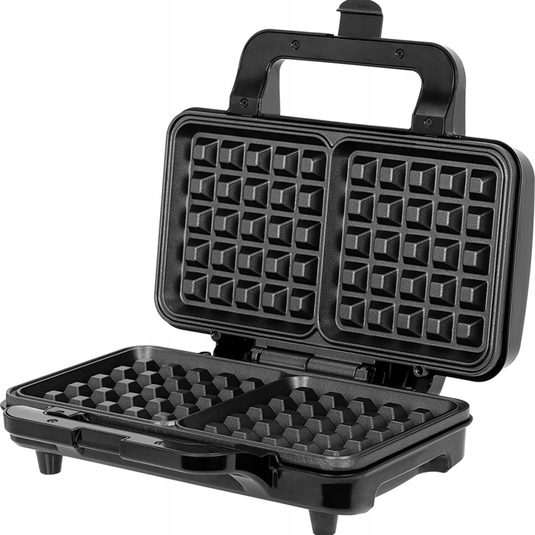 Waffle Iron MPM MGO-20M Black and Silver Power rating 1000 W