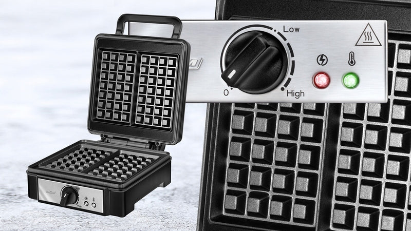 Waffle iron MPM BGO-02 1400 W high power black Manufacturer code MGO-36M