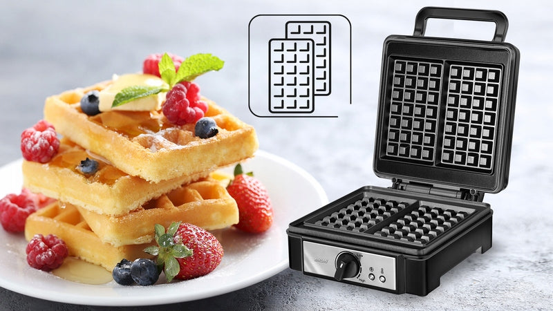 Waffle iron MPM BGO-02 1400 W high power black Packaging status original