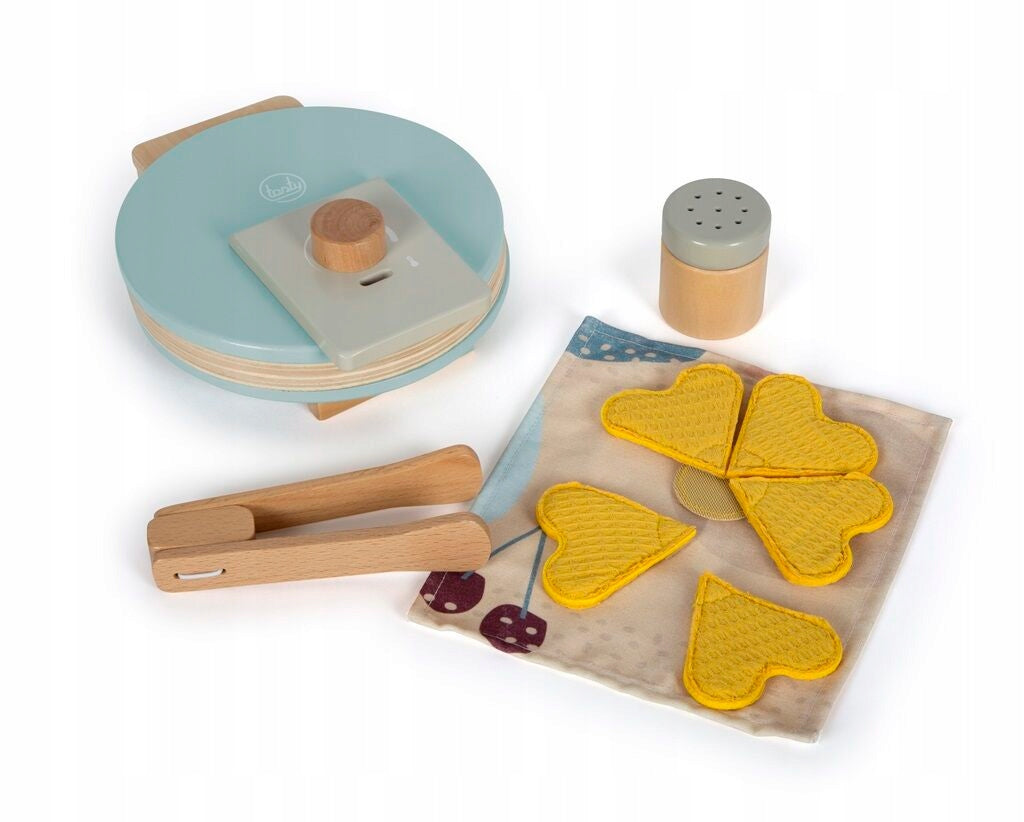 Waffle iron for children with wooden accessories for kitchen Small Foto 24m+ Packaging status original