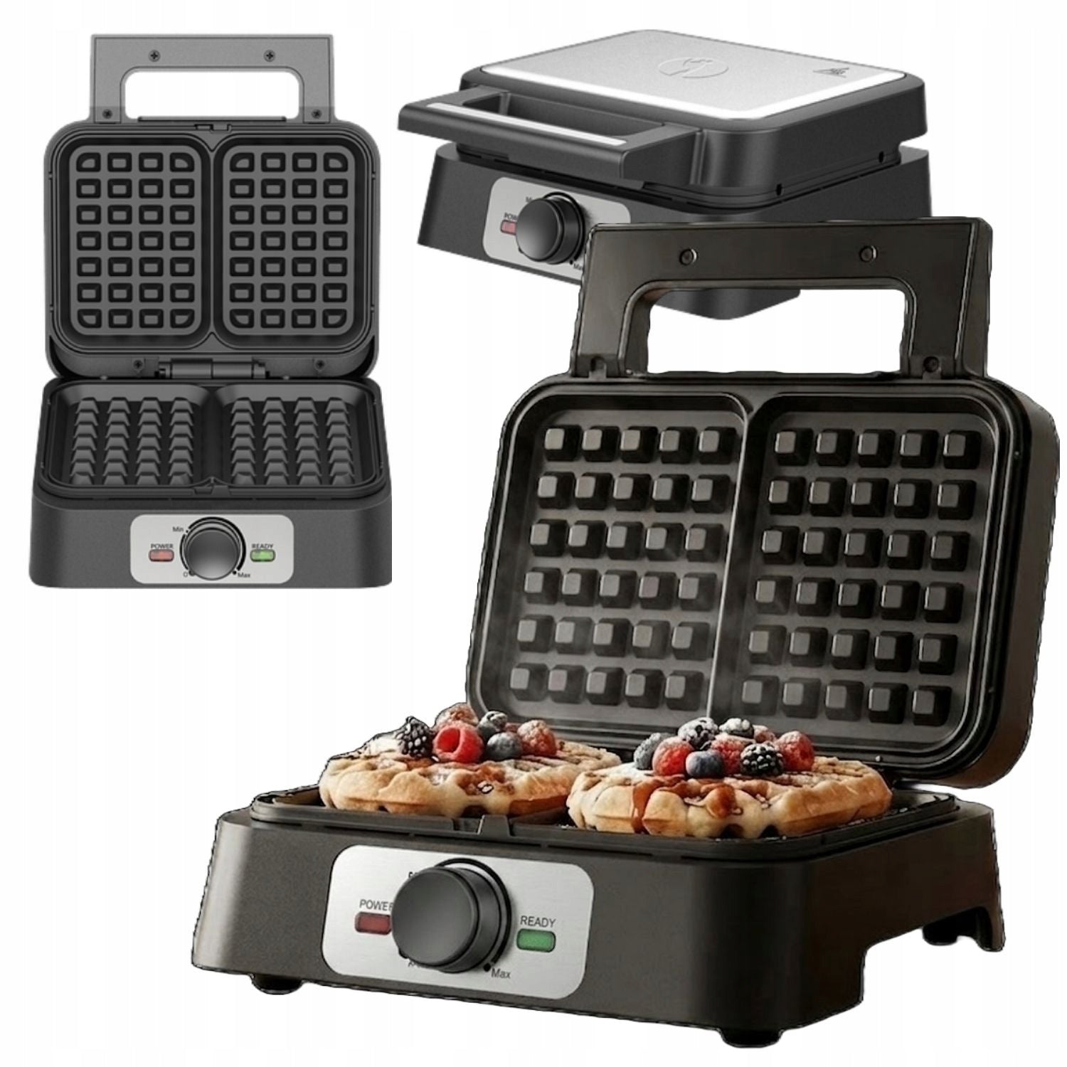 Waffle maker 2 large crispy Belgian waffles not leaking strong non stick