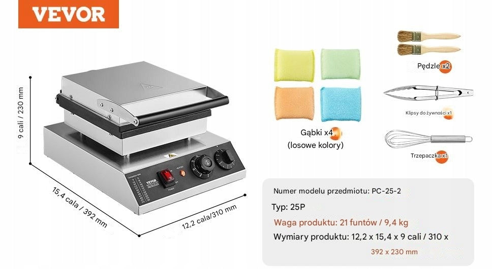 Waffle maker for Poffertjes Dutch pancakes pancake maker 25 pcs 1700W Manufacturer code L9T5J6C1V