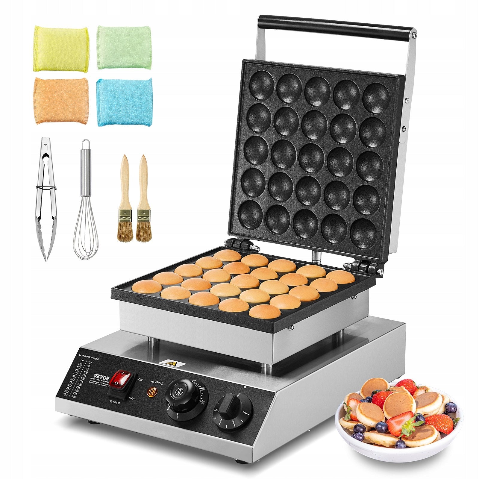 Waffle maker for Poffertjes Dutch pancakes pancake maker 25 pcs 1700W