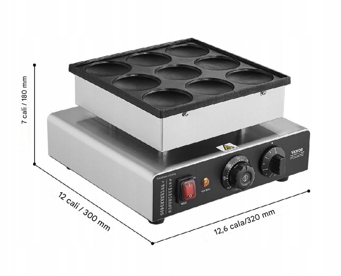 Waffle maker for Poffertjes Dutch pancakes pancake maker 9 pcs 1700W Brand no brand