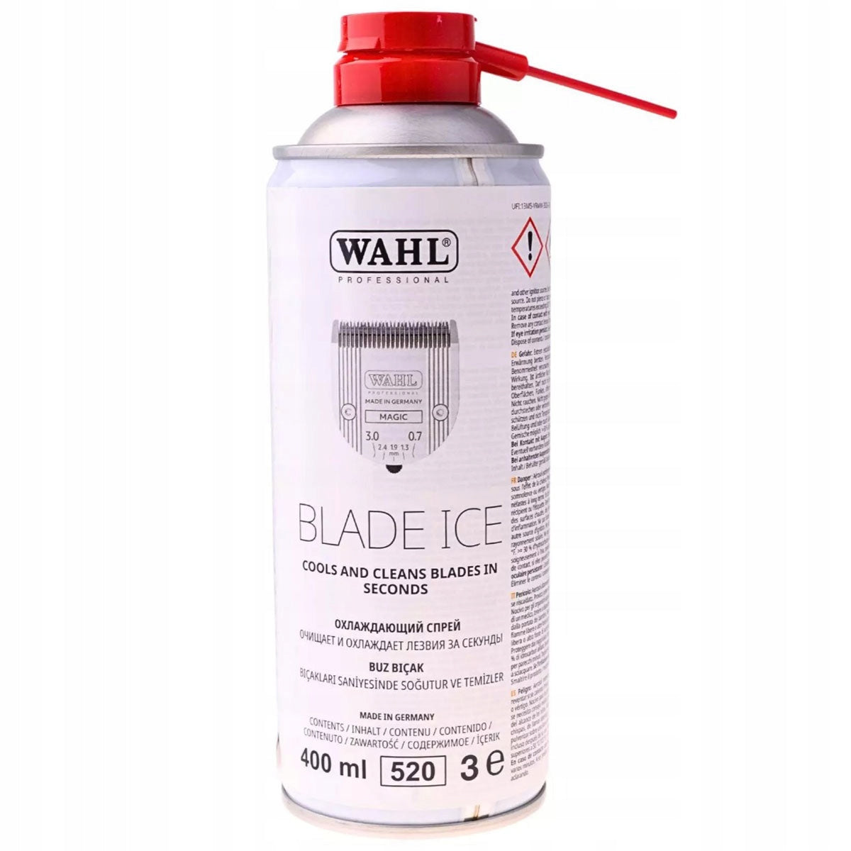 Wahl Blade Ice Spray 4in1 preparation for cooling, blade protection, 3x400ml Packaging status original