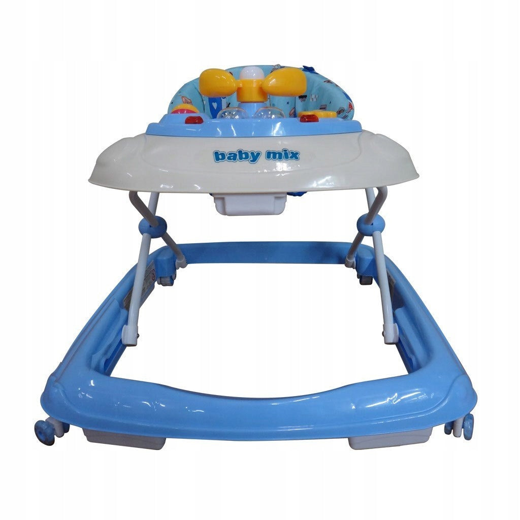 Walker BABY MIX with steering wheel and silicone wheels blue Brand Baby Mix