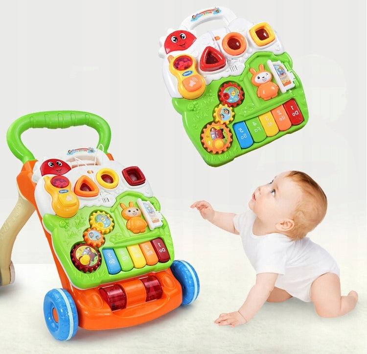 Walker Educational Interactive Pusher for Kids Ride-On Piano Table Brand MalPlay