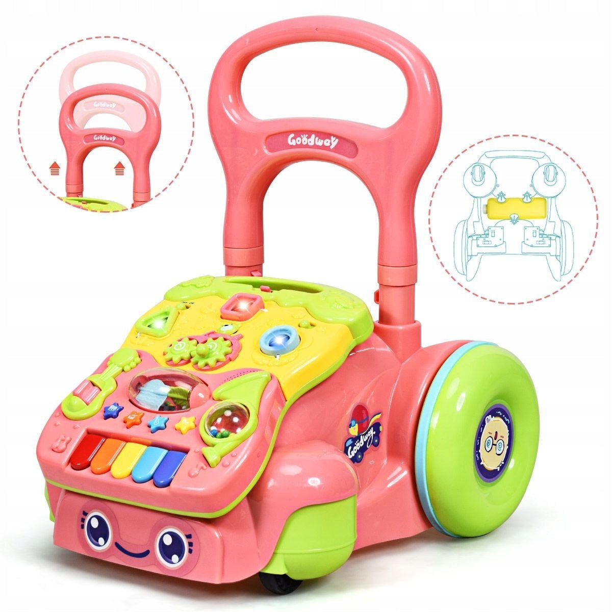 Walker for children with music Educational pusher Packaging status original