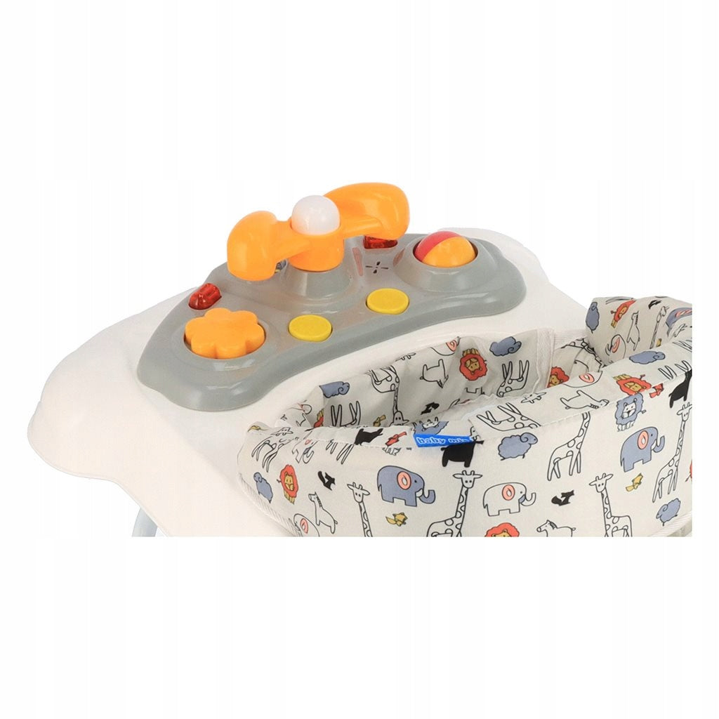Walker with steering wheel silicone wheels GREY 47976 Baby Mix Brand Baby Mix