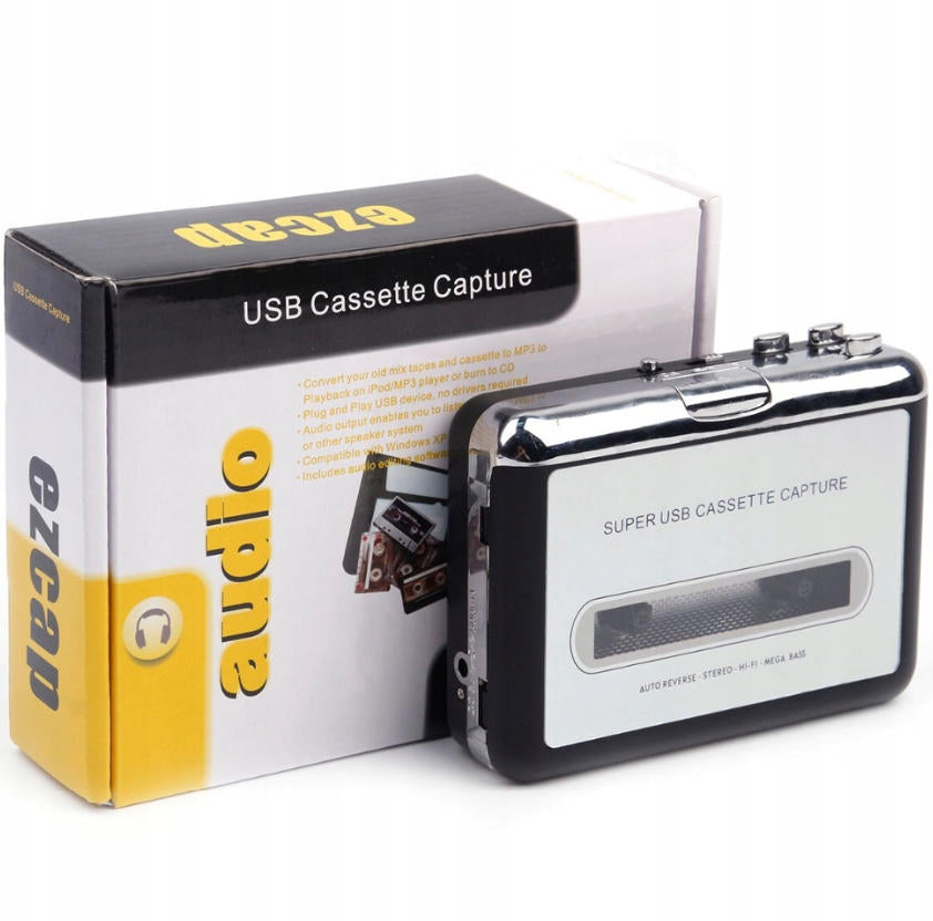 Walkman Cassette Player and Cassette to MP3 Converter USB Recorder