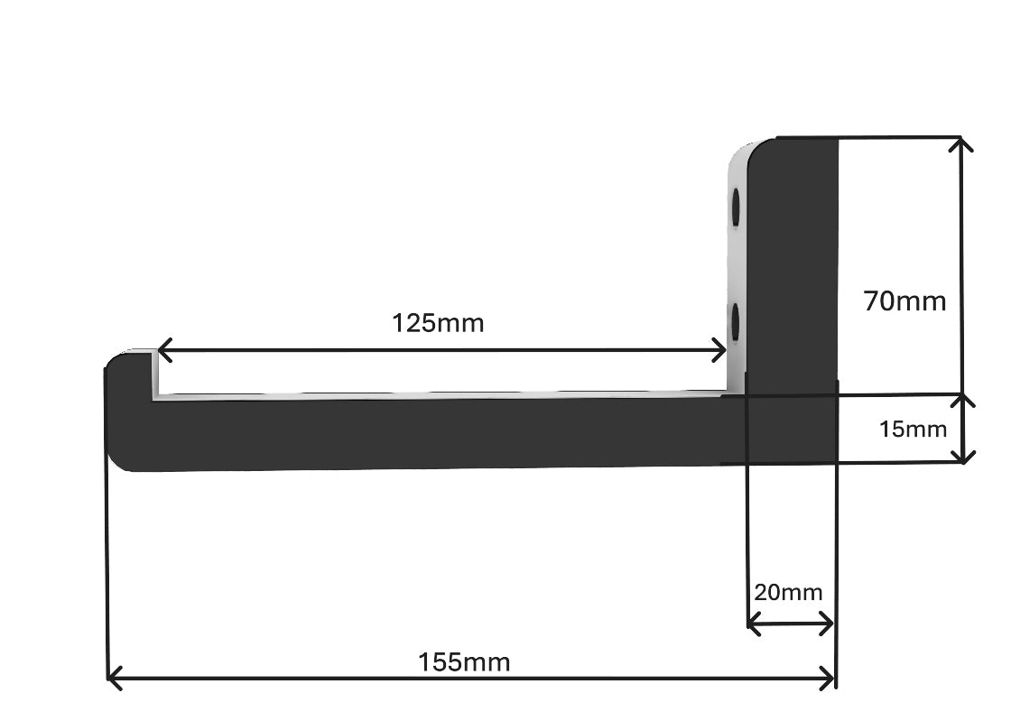 Wall Hanger Holder for Speaker Strips from Soundbar Black Brand no brand